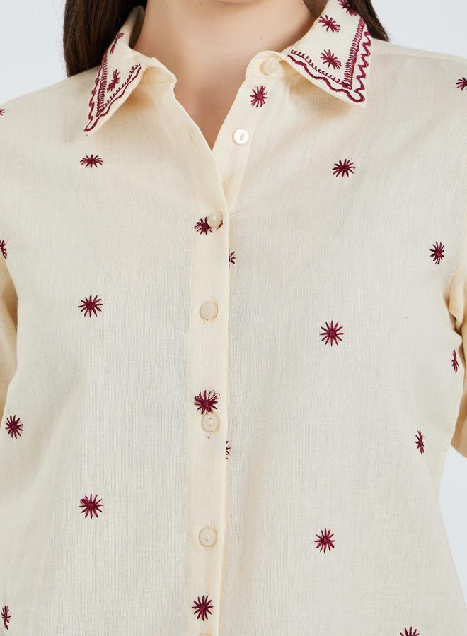 ستايلي بلوزة بأكمام طويلة ومطرز - Image 2